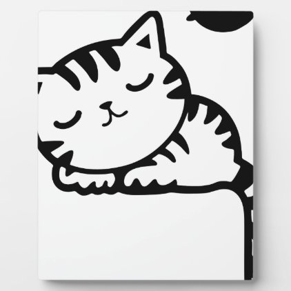 Sleeping Kitty Drawing Plaque