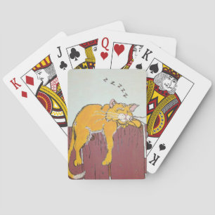Sleeping Kitty Playing Cards