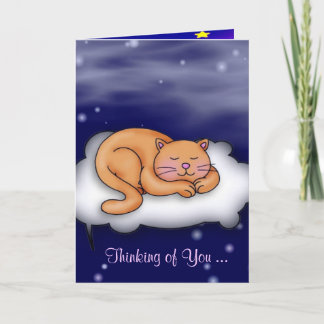 Sleeping Kitty - Thinking of You Card