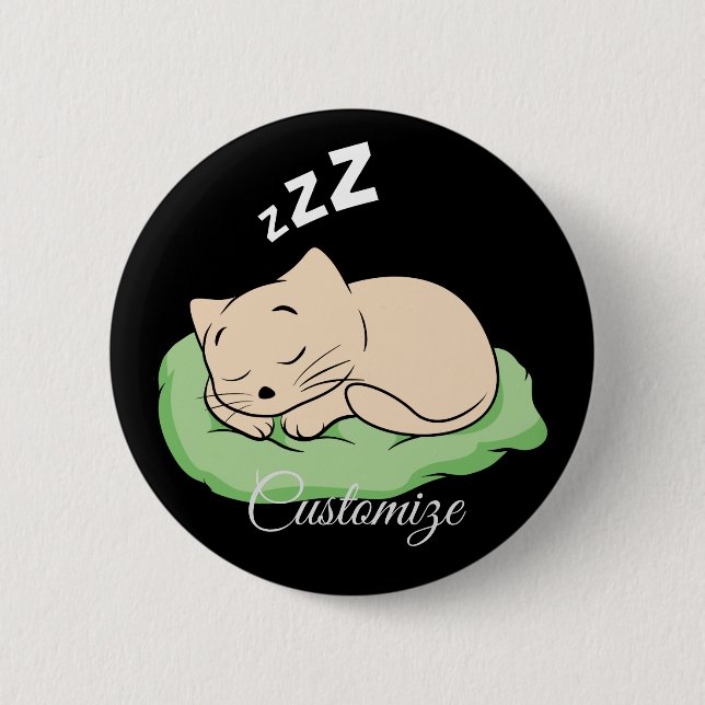 Sleeping Kitty Thunder_Cove Button (Front)