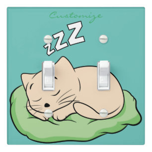 Sleeping Kitty Thunder_Cove Light Switch Cover