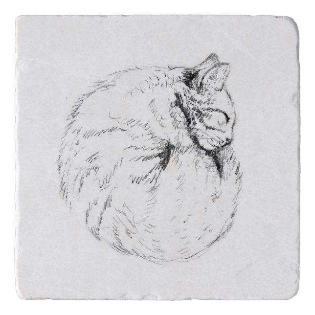 Sleeping Kitty Trivet (Front)