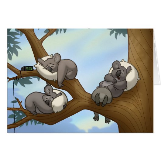 Sleeping Koala Card (Front Horizontal)