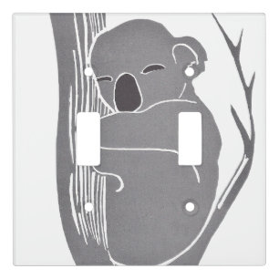 Sleeping Koala Light Switch Cover, Double Toggle Cover
