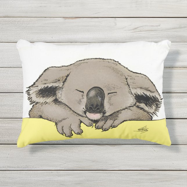 Sleeping Koala Outdoor Pillow (Front)