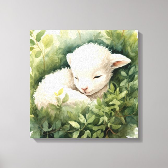 Sleeping Lamb  Canvas Print (Front)