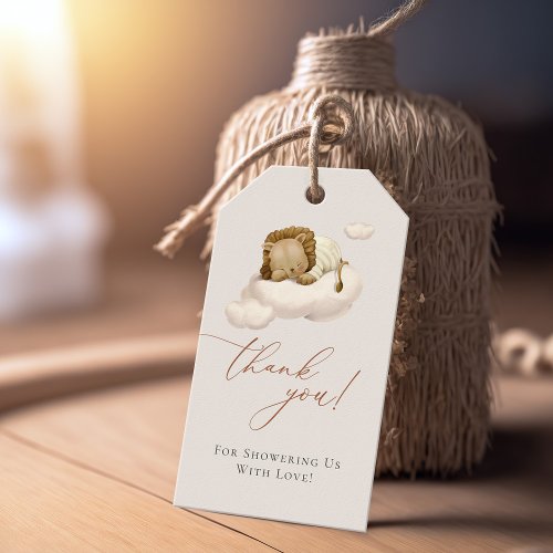 Sleeping Lion Gender Neutral Gift Tags