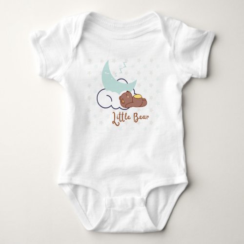 Sleeping Little Bear On the Cloud Kid T_Shirt Baby Bodysuit