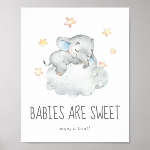 Sleeping Little Elephant Boy Babies are Sweet Poster