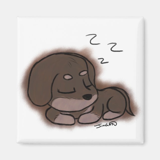 Sleeping Luna Magnet (Front)