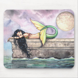 Sleeping Mermaid Mousepad by Molly Harrison