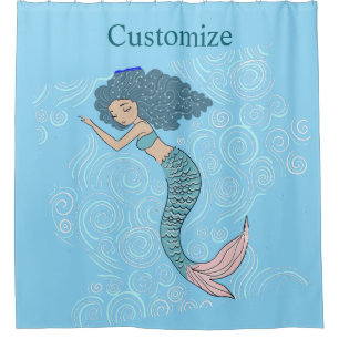 Sleeping Mermaid Thunder_Cove Shower Curtain