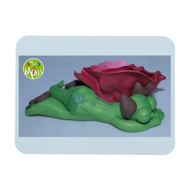 Sleeping Mon Under Rose Magnet (Horizontal)