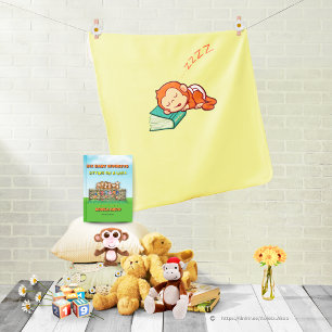 Sleeping Monkey Baby Blanket by Adiela Akoo