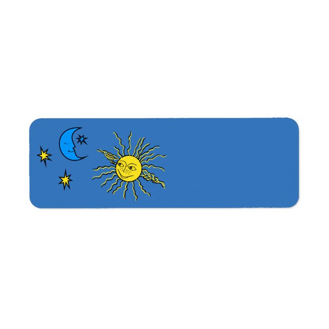 Sleeping moon and smiling sun label (Front)