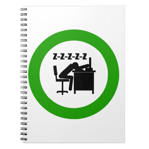 Sleeping Office Worker Notebook