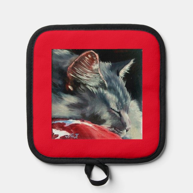 Sleeping on sunny morning Oven Mitts & Pot Holders (Front)