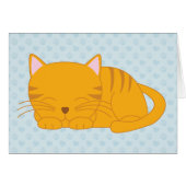 Sleeping Orange Tabby Cat (Front Horizontal)