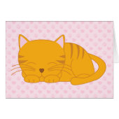 Sleeping Orange Tabby Cat (Front Horizontal)