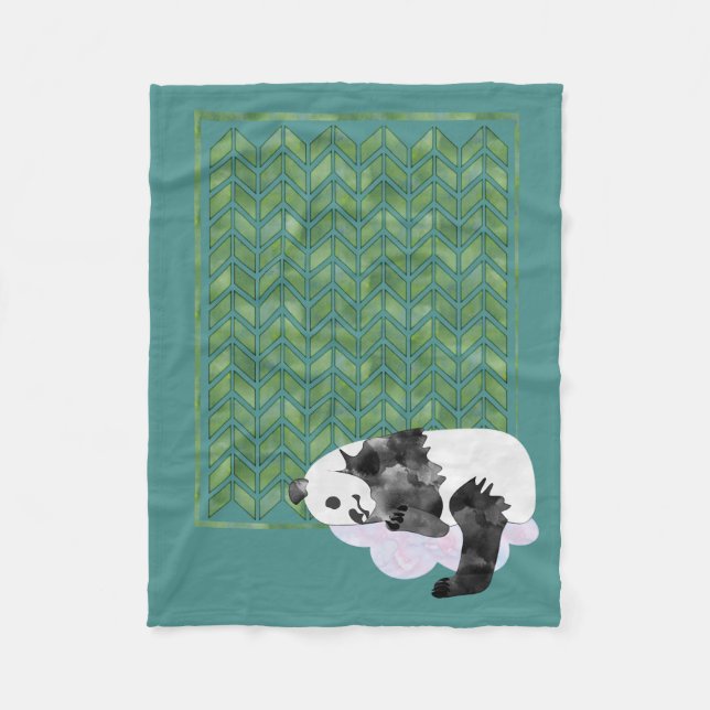 Sleeping Panda Baby Blanket (Front)