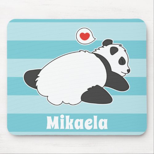 Sleeping Panda _ Personalized Animal Mouse Pad