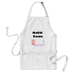 Sleeping Pigs Pink Blue Blanket Makin' Bacon Adult Apron