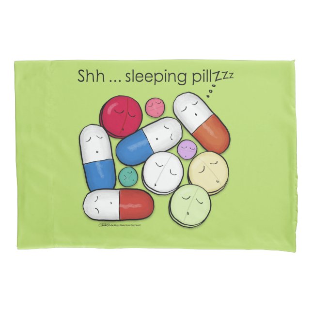 Sleeping Pills-Medication Pillow Case (Front)
