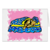 Sleeping Pink Airedale (Front Horizontal)