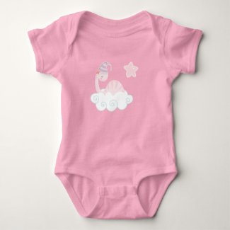 Sleeping Pink Dinosaur       Baby Bodysuit