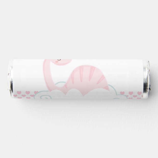 Sleeping Pink Dinosaur     Breath Savers® Mints (Front)