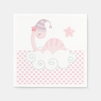 Sleeping Pink Dinosaur      Napkins