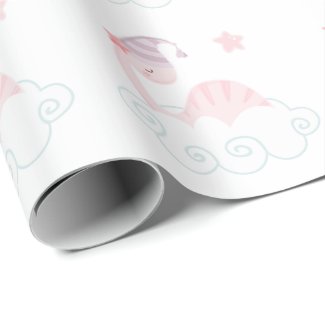 Sleeping Pink Dinosaur      Wrapping Paper