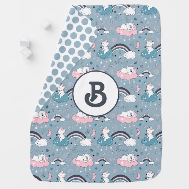 Sleeping Polar Bear Baby Blanket (In Situ)