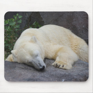 Sleeping Polar Bear Mouse Pad