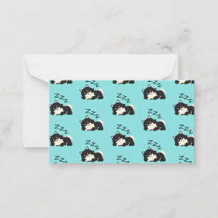 Sleeping Pomeranian Dog Animals Lover ZZZ Pet Note Card