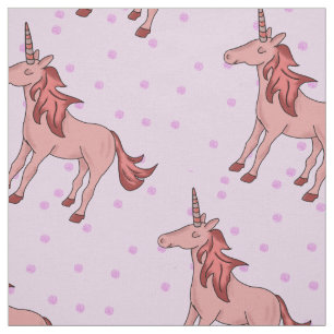 Sleeping Pretty Pink Unicorn Fabric