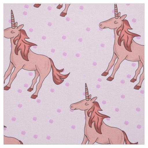 Sleeping Pretty Pink Unicorn Fabric