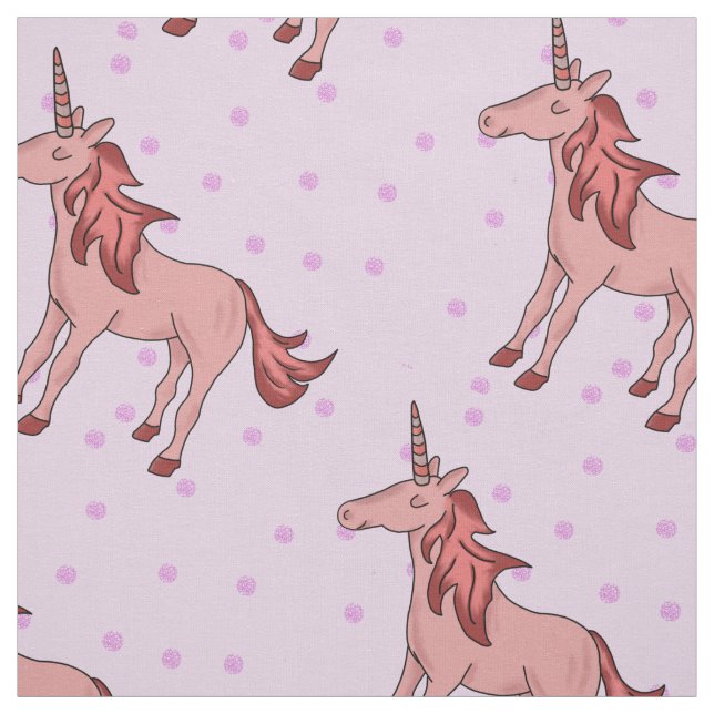 Sleeping Pretty Pink Unicorn Fabric (Swatch)