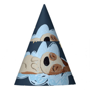 Sleeping Puppies: Good Night Pattern Party Hat