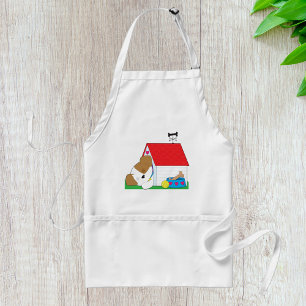 Sleeping Puppy Dog House Cute Pet Adult Apron