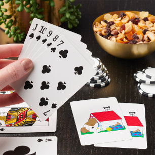 Sleeping Puppy Dog House Cute Pet Poker Cards
