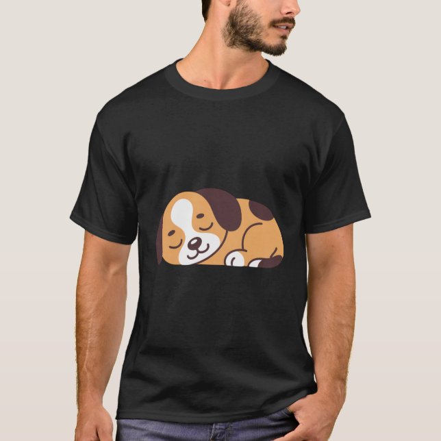 Sleeping Puppy Shirt – Cute Relaxed Dog Design (Front)
