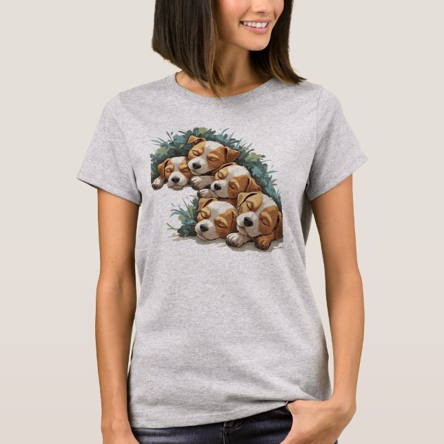 Sleeping Pups Graphic T-Shirt (Front)