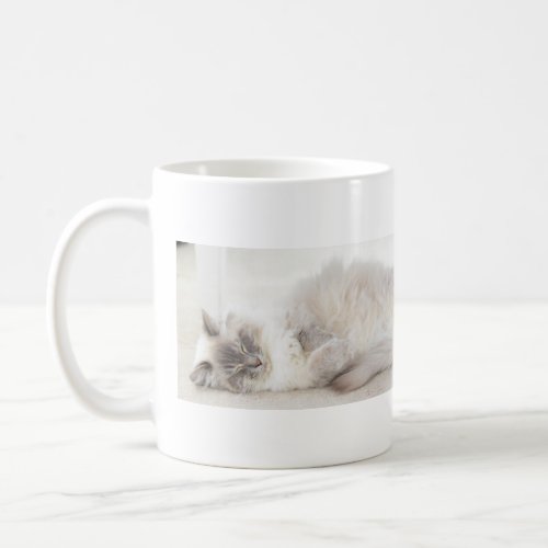 Sleeping Ragdoll Cat mug