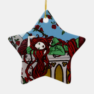 Sleeping Rapunzel Ceramic Ornament