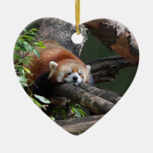 Sleeping Red Panda  Ornament