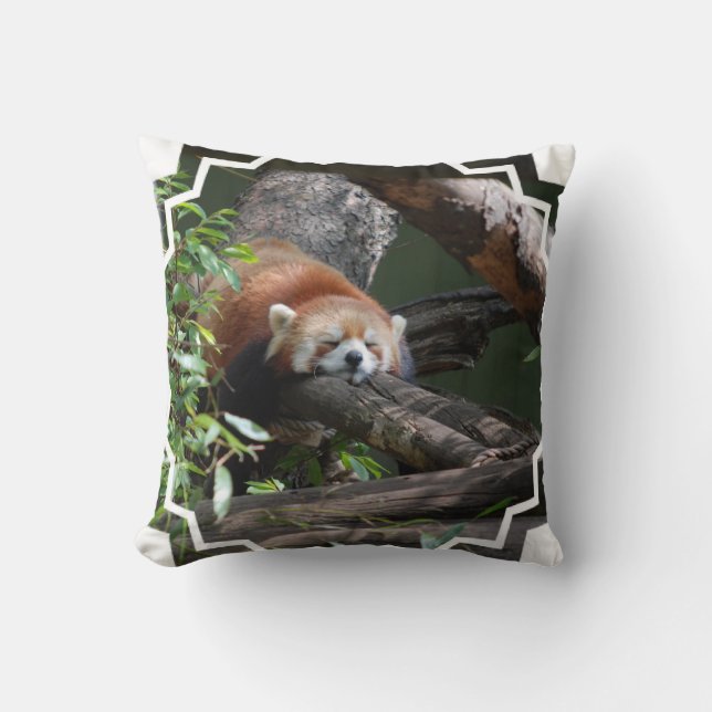 Sleeping Red Panda Pillow (Front)