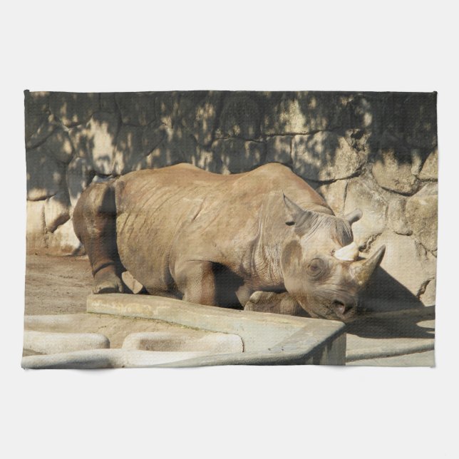Sleeping Rhino Kitchen Towel (Horizontal)