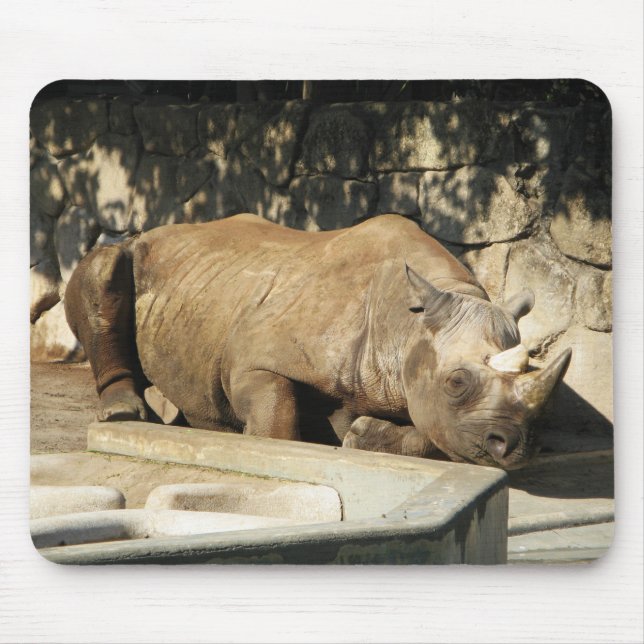 Sleeping Rhino Mouse Pad (Front)