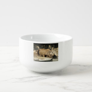 Sleeping Rhino Soup Mug